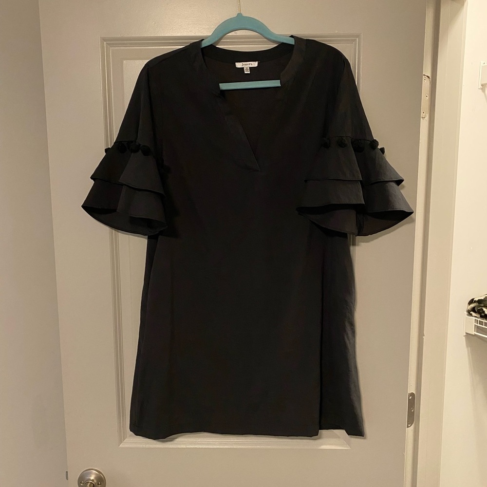 Black Tassle Sleeve Dress - Medium